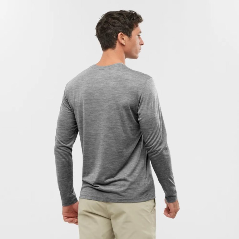 Salomon Outlife Merino Blend Long Sleeve Tricko Panske Siva | SK 0OUJVE